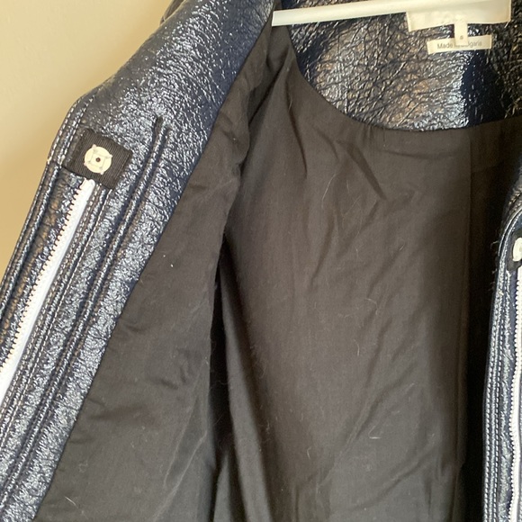 ba&sh Faux Leather Puffer Evening Jacket - Picture 8 of 9